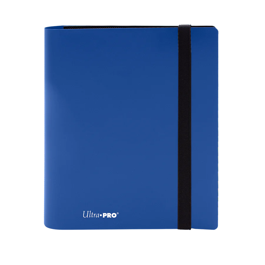 Binder Ultra Pro 4 bolsillos azul para colección TCG.
