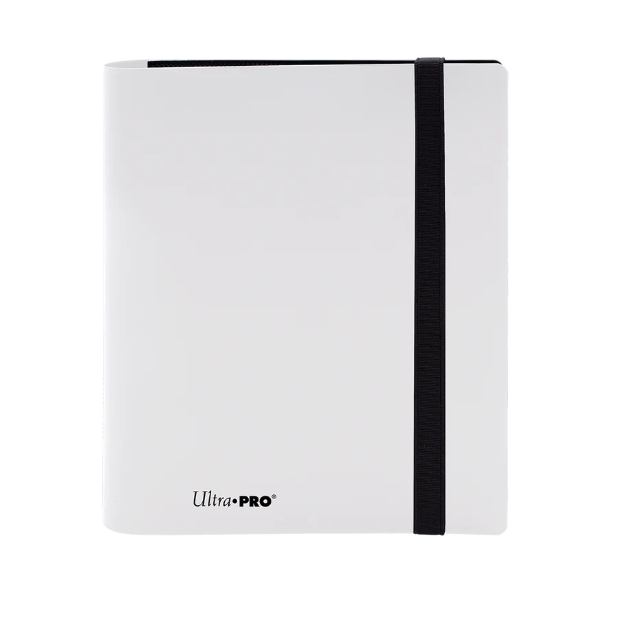 Binder Ultra Pro 4 bolsillos blanco para colección TCG.