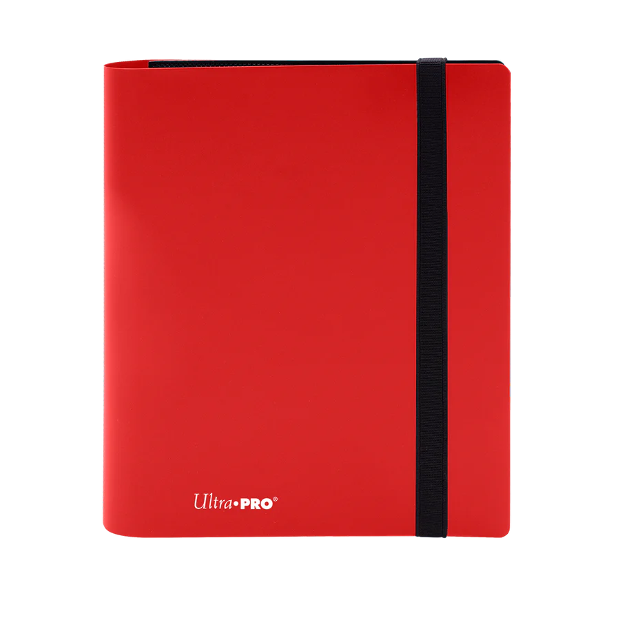 Binder Ultra Pro 4 bolsillos rojo para colección TCG.