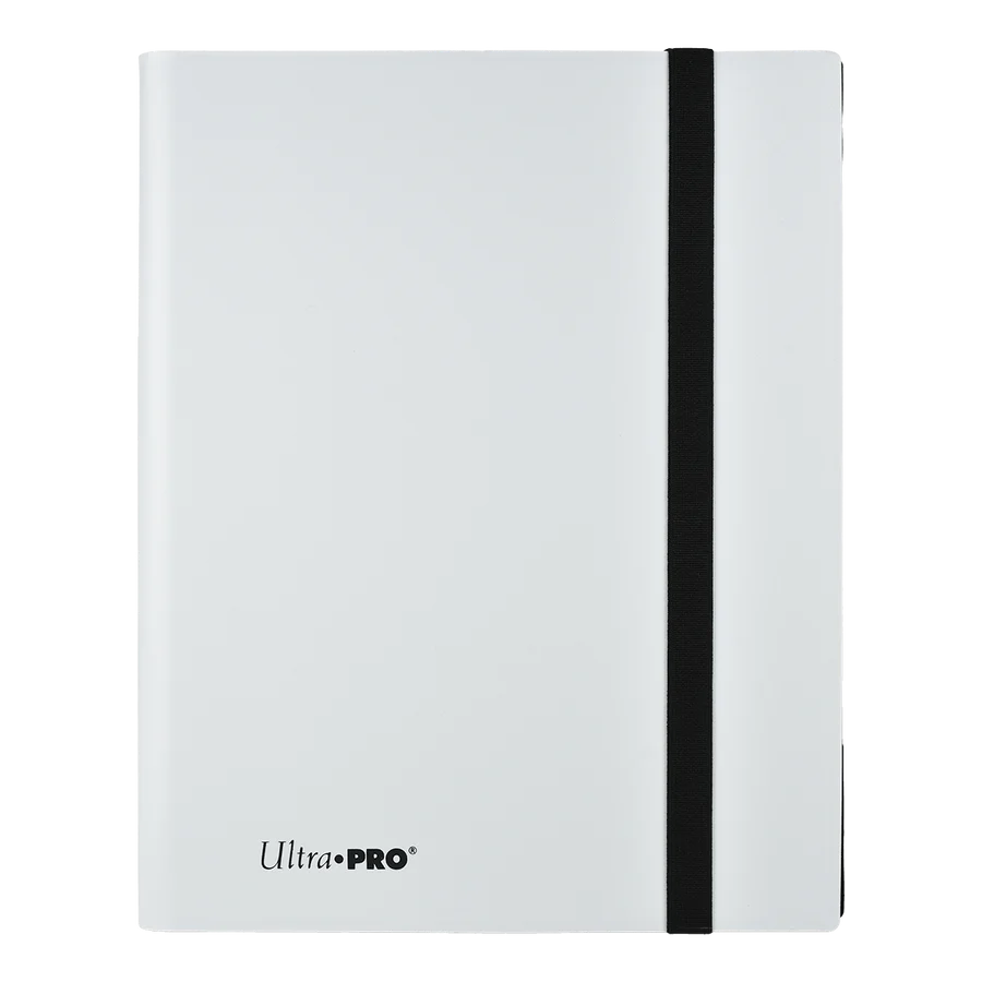 Binder Ultra Pro 9 bolsillos blanco para colección TCG.
